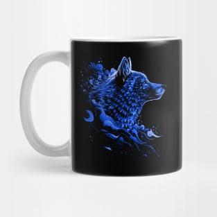 The Blue Majestic Wolf Mug